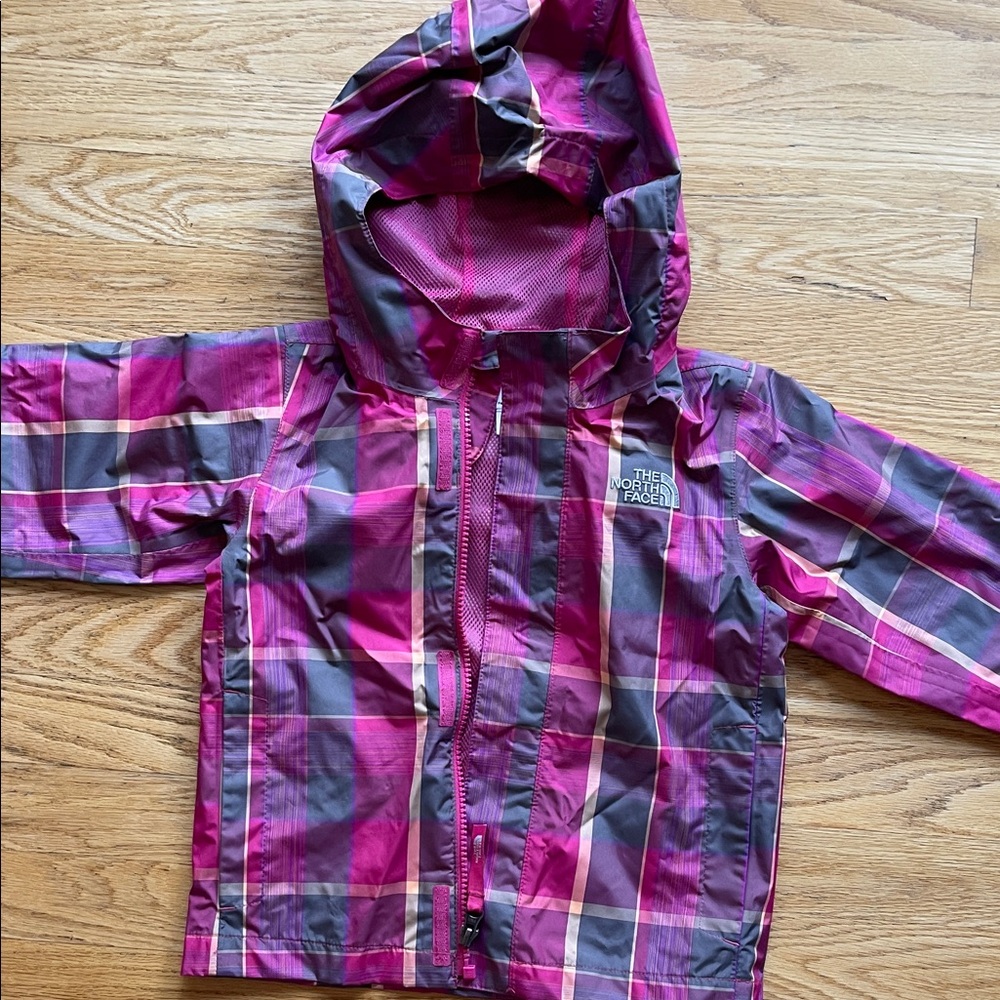 The North Face Kids Raincoat - Pink and Purple Plaid